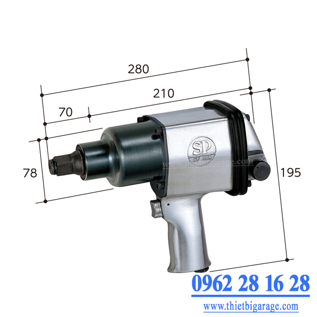 Súng Vặn Ốc Bằng Khí Nén Đầu 3/4