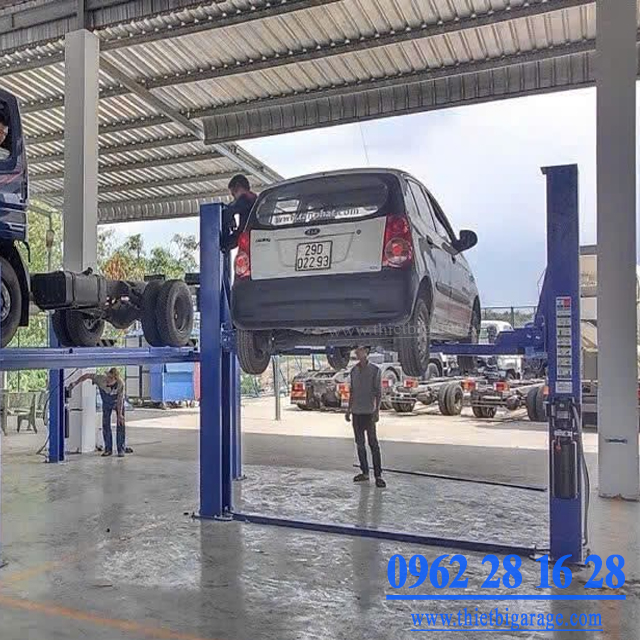 Cầu Nâng Ô Tô 2 Trụ Giằng Dưới QJY 3.2-2C