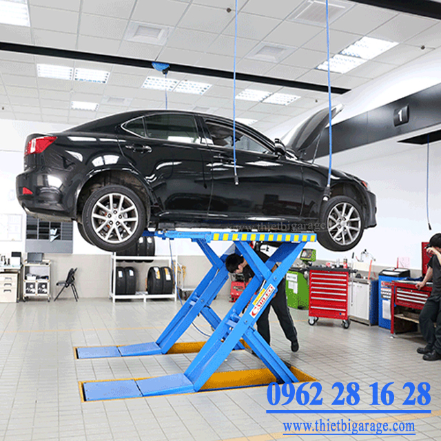 Cầu nâng cắt kéo nâng bụng điều khiển từ xa